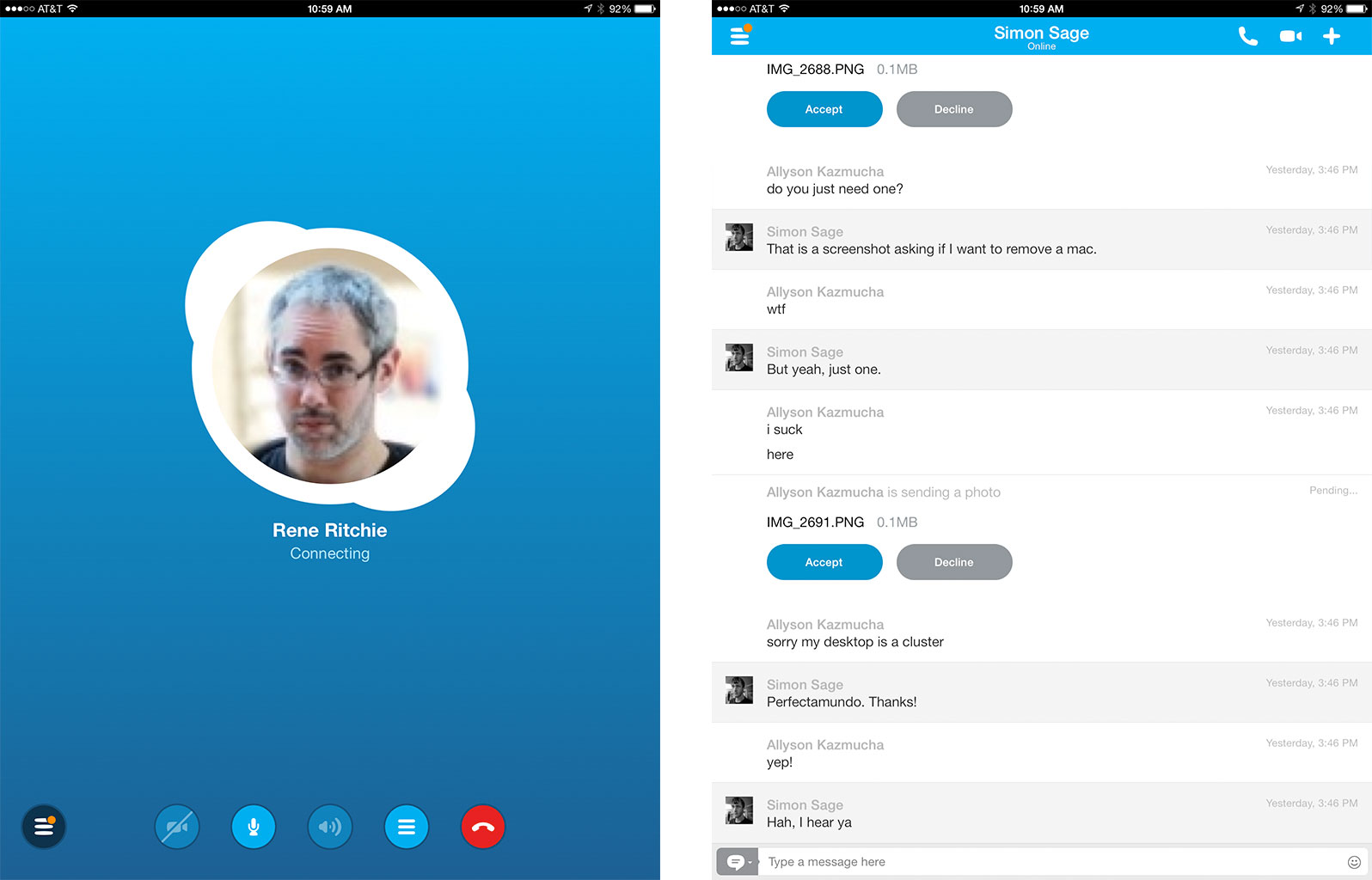 skype ipad best apps screens 1